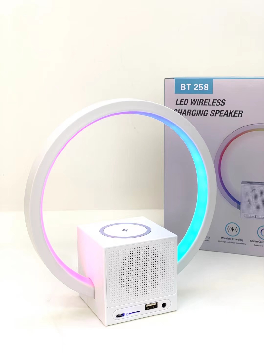 Smart Ambience Light Bluetooth Speaker Wireless Charger - CJdropshipping