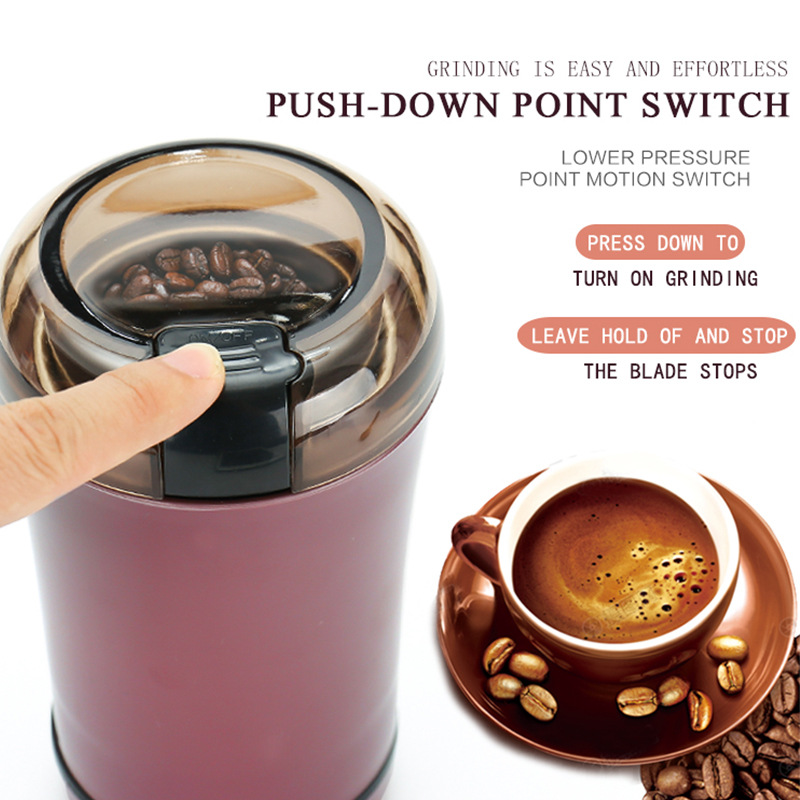 Electric Bean Grinder Dry Grinder Portable Coffee Bean Beater For Coffee  Powder Machine Eu Plug