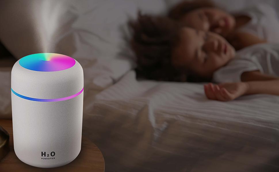Cool Mist Humidifier, 300ml Mini Portable Humidifier With Multicolor LED  Night Light, 2 Mist Mode And Auto Shut-Off, Personal Desktop Aroma Diffuser  For Home Office - CJdropshipping