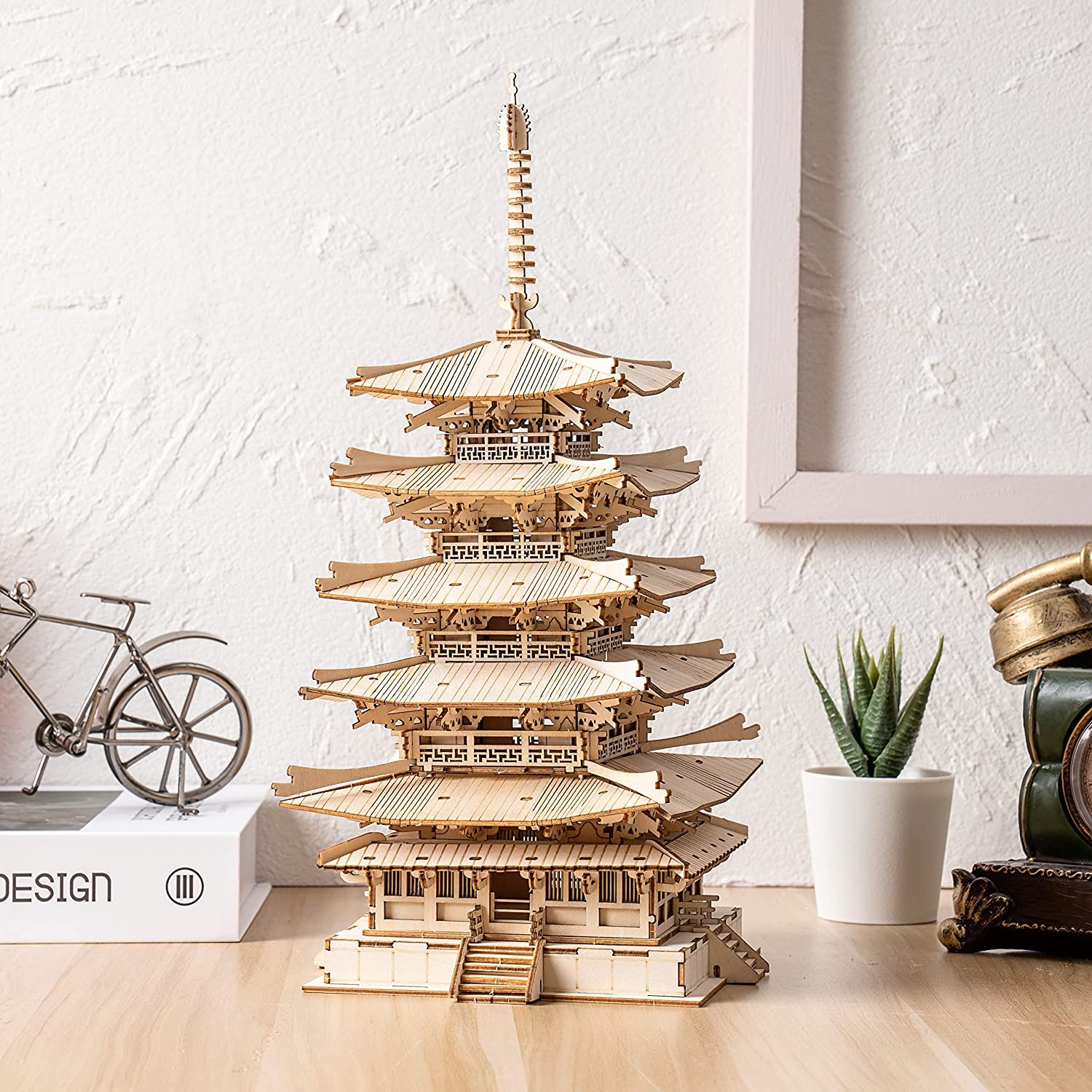 Five-storied Pagoda 3D Wooden Puzzle Toys