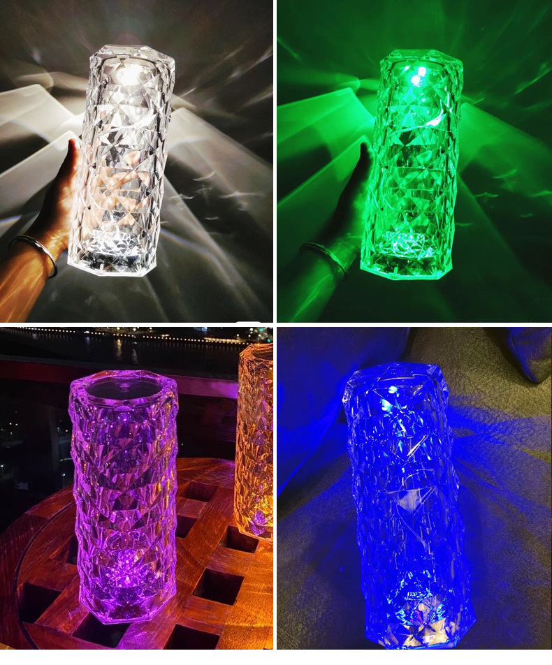 color changing crystal lamp