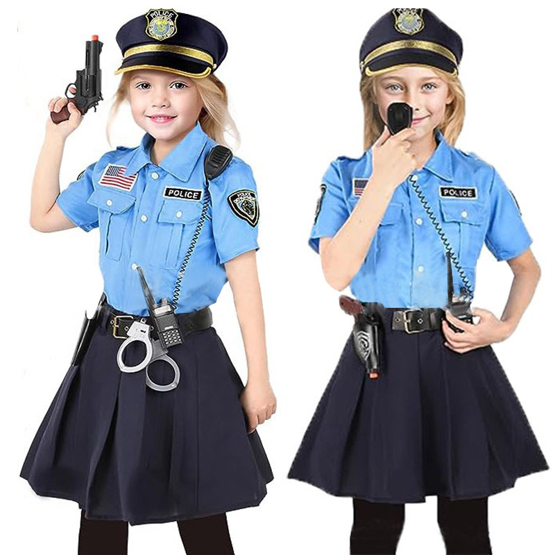 Halloween Costume Children Police Uniform - CJdropshipping