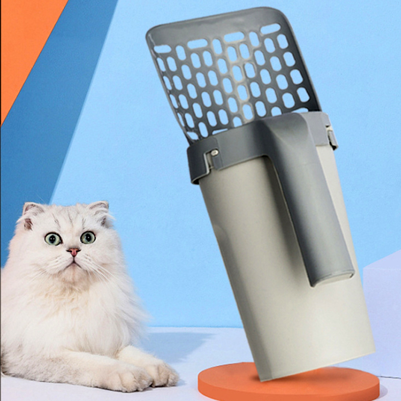 Multifunctional Cat Litter Shovel With Holder Color Block - Temu