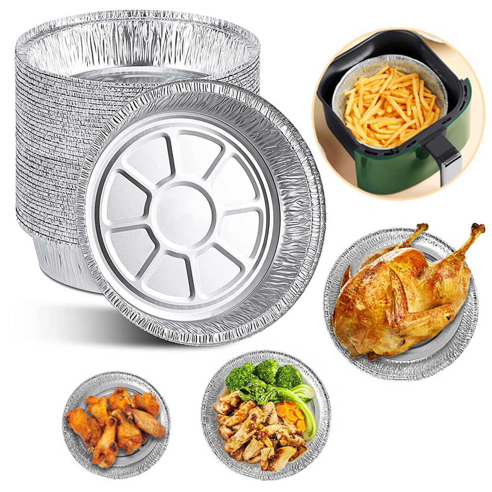 Non-stick Aluminum Foil Liners Air Fryer Disposable Paper Liner Oil-proof  Steaming Basket Kitchen Tool BBQ Drip Pan Tray - CJdropshipping