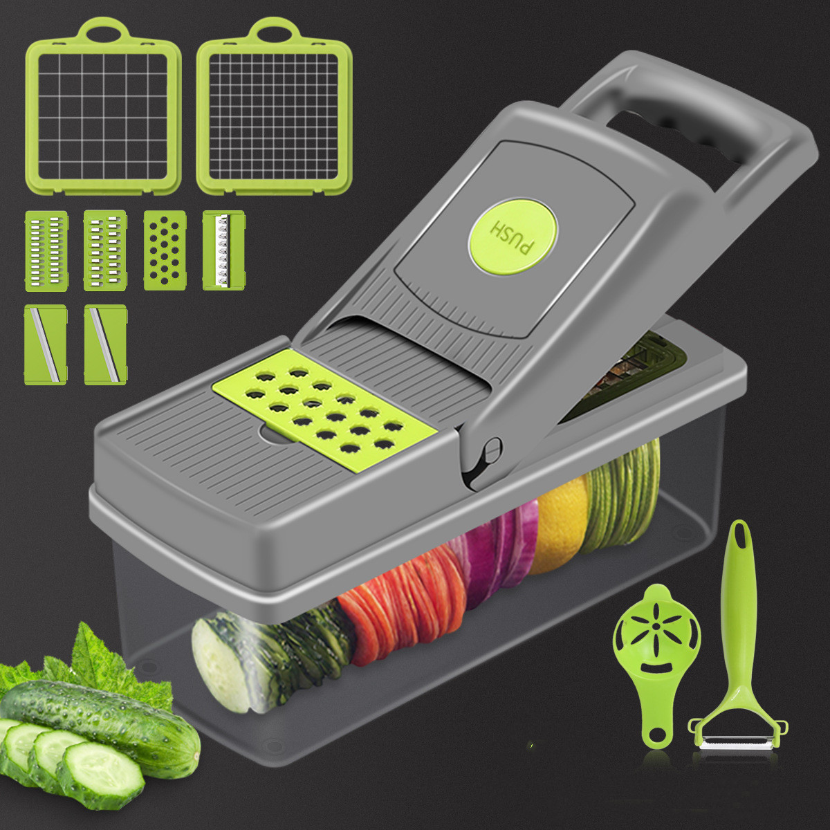 Multifunctional Manual Vegetable Cutter Mandolin Slicer Carrot Grater  Kitchen Accessories - Silver - Bed Bath & Beyond - 29801183