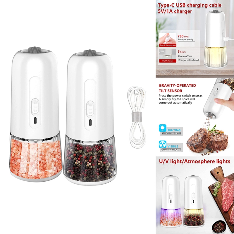 Dropship Electric Salt And Pepper Grinders Stainless Steel Automatic Gravity  Herb Spice Mill Adjustable Coarseness Kitchen Gadget Sets to Sell Online at  a Lower Price