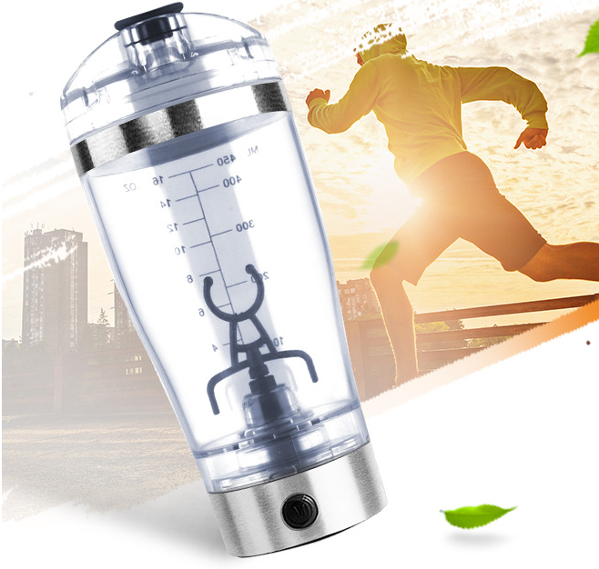 Portable Electric Protein Shaker Mixing Cup Fitness Gym Automatic