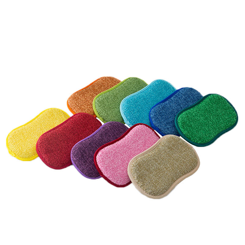 Kitchen Cleaning Magic Sponge Dishcloth Double Sided Scouring Pad