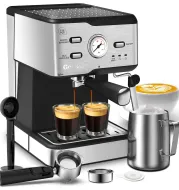 Geek Chef Espresso Machine, 20 Bar Espresso Machine With Milk Frother For  Latte, Cappuccino, Macchiato, For Home Espresso Maker, 1.8L Water Tank,  Stainless Steel, Ban On  - CJdropshipping