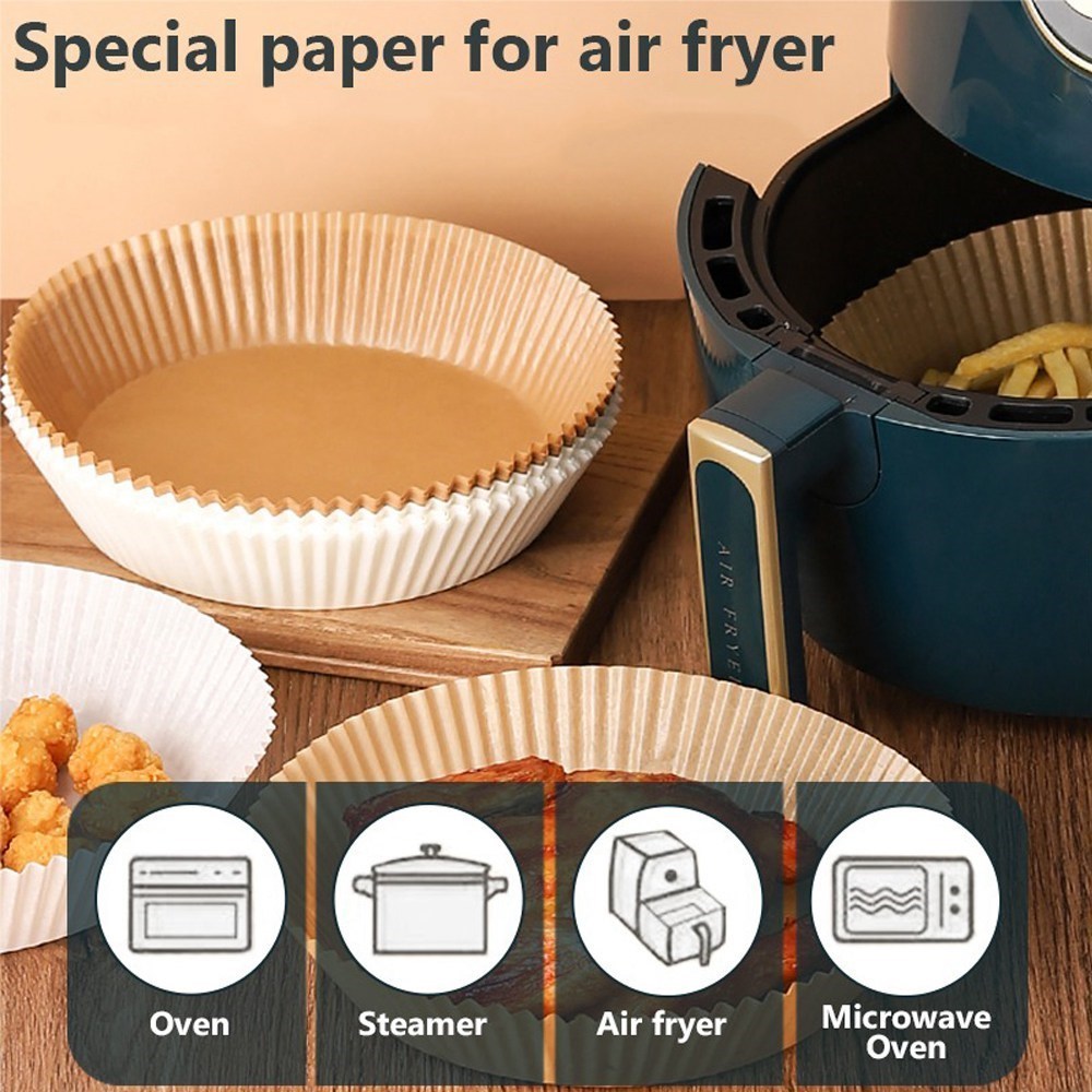 Dropship Air Fryer Disposable Paper 100 Pcs Round Non-Stick Paper