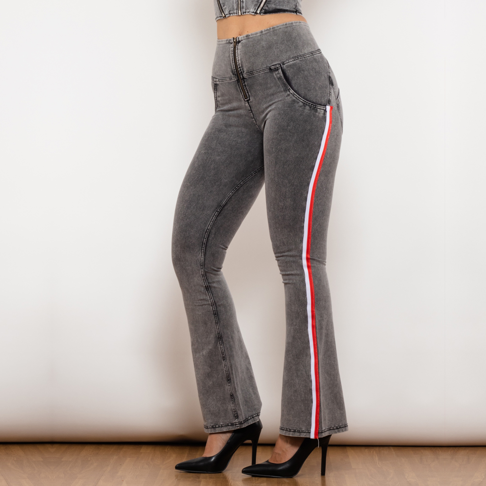Shascullfites Melody Side Stripe Denim Jeans Fashion Stretch Bum