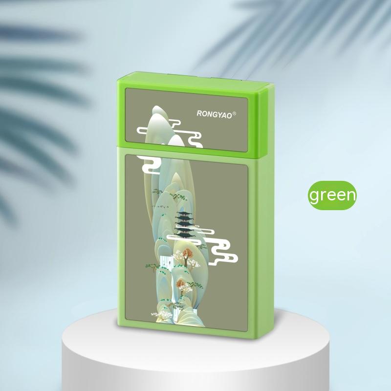Portable Multifunctional Cigarette Case with Built-in Lighter