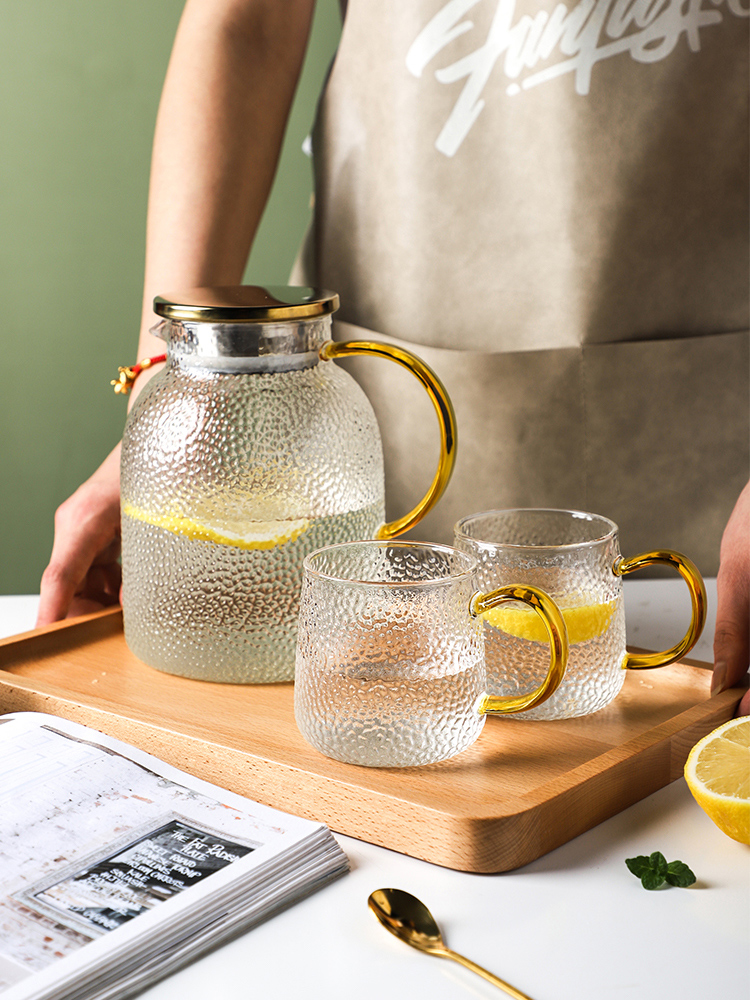 Glass Heat-Resistant Teapot With Wooden Handle