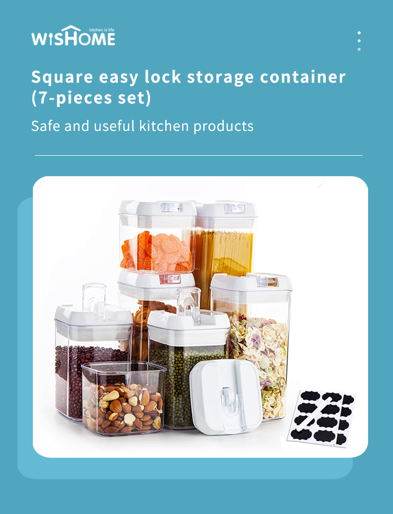 Dropship Kitchen Food Storage Containers Set; Kitchen Pantry Organization  And Storage With Easy Lock Lids; 8 Pieces to Sell Online at a Lower Price