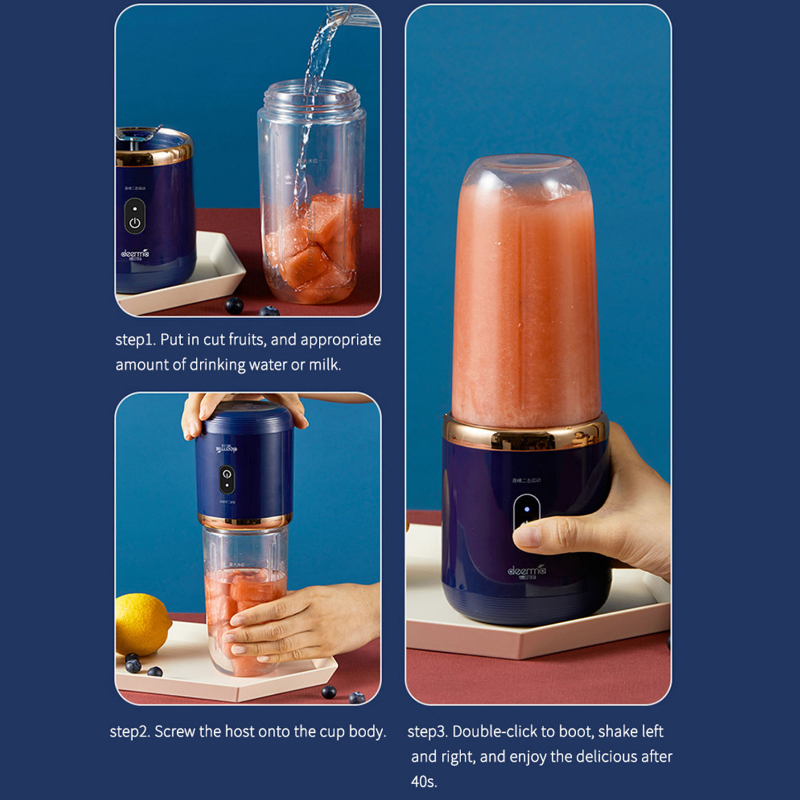 Portable Blender Household Electric Usb Mixer Juicer Machine 400ml
