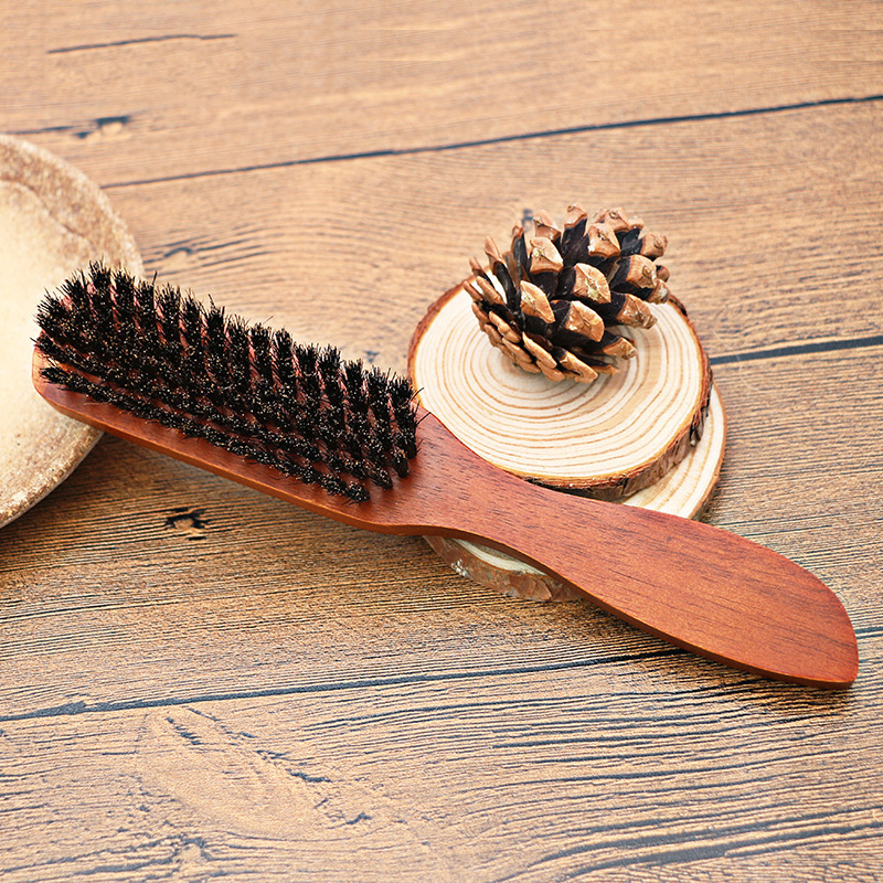 Wooden Handle Pig Bristle Brush Cleaning Broken Hair Brush Hair Salon