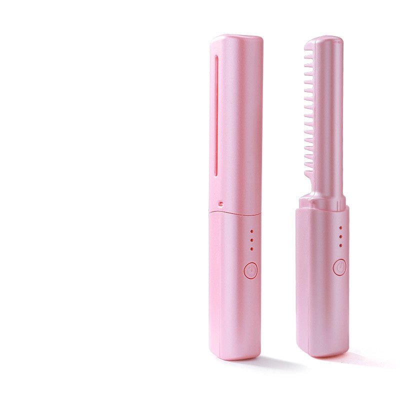 Professional Wireless Hair Straightener Curler Comb Fast Heating Negative Ion St - Picture 10 of 11