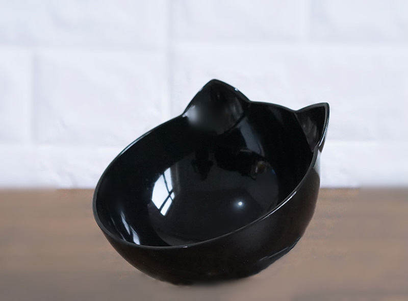 Ceramic Oblique Mouth Pet Bowls Raised Pet Bowl for Cats and Small