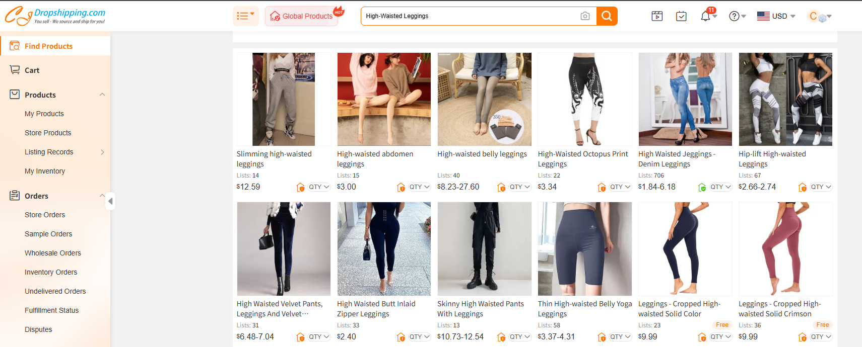 High‑Waisted Leggings