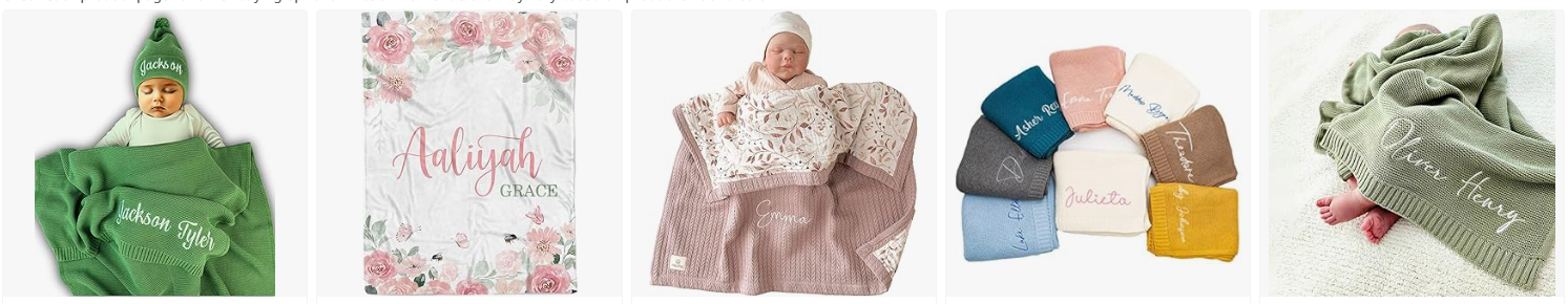 Personalized Baby Name Blankets