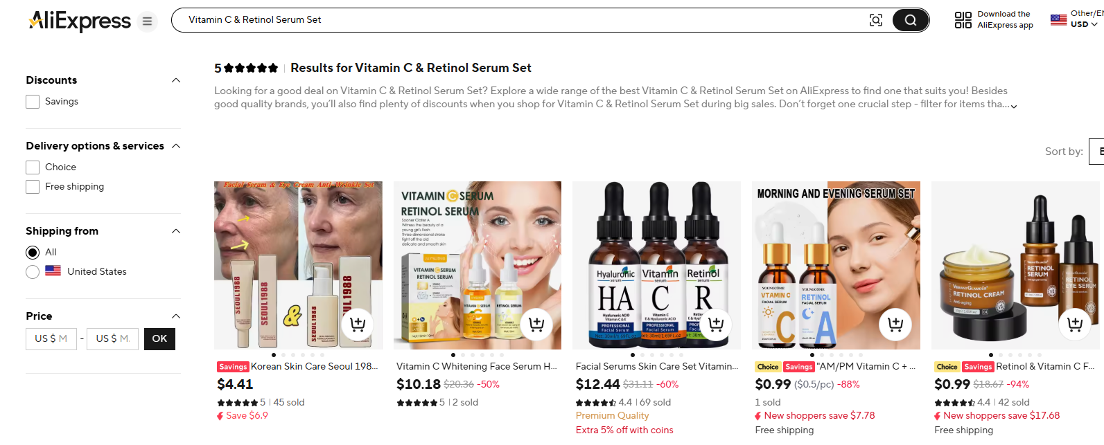Vitamin C & Retinol Serum Set