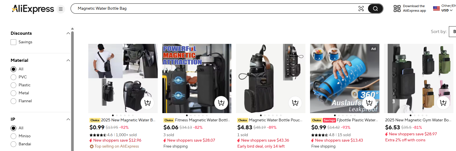 Magnetic Water Bottle Bag