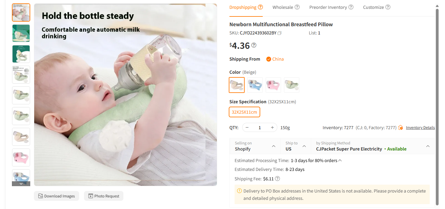 Baby Bottle Holder Pillow