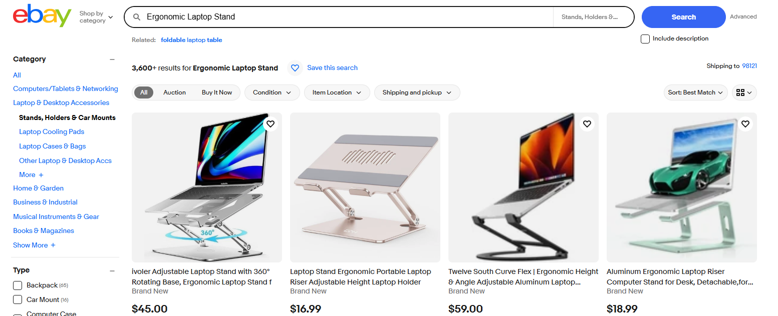 Ergonomic Laptop Stand