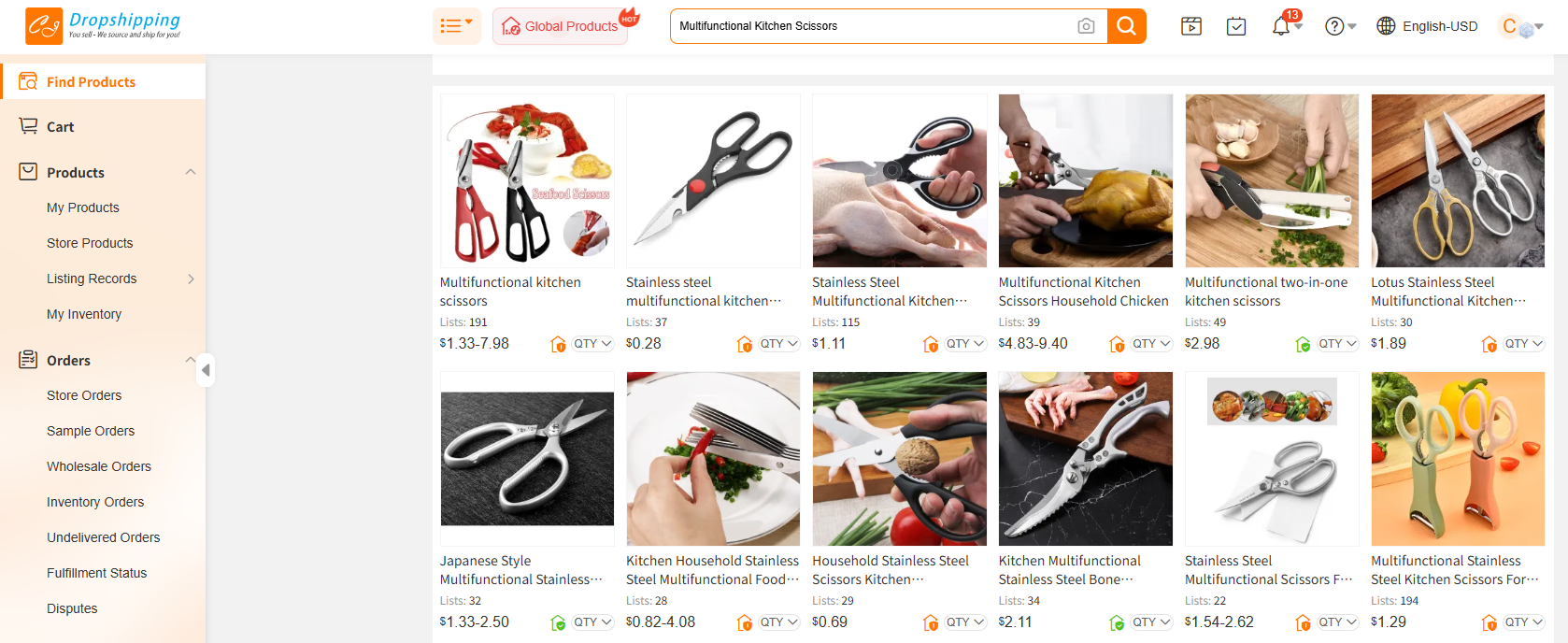 Multifunctional Kitchen Scissors