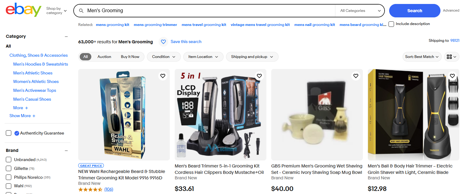 Men's Grooming Products