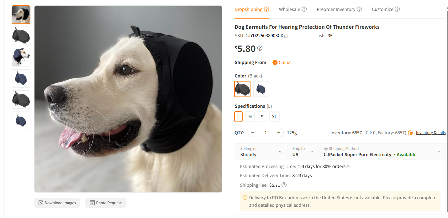 Hearing Protection Dog Earmuff