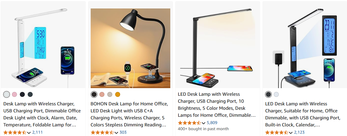 Wireless Charging Desk Lamps