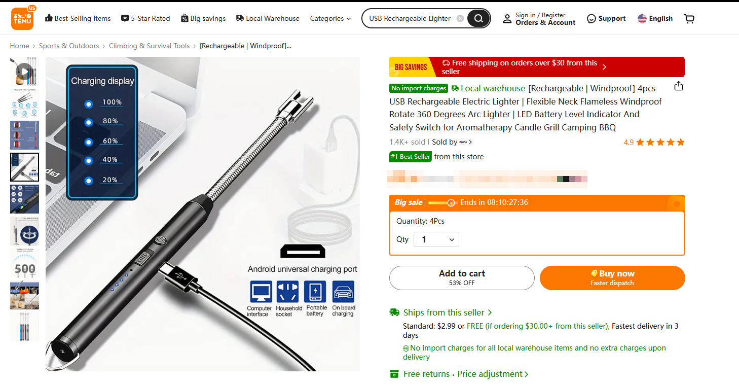 USB Rechargeable Lighter