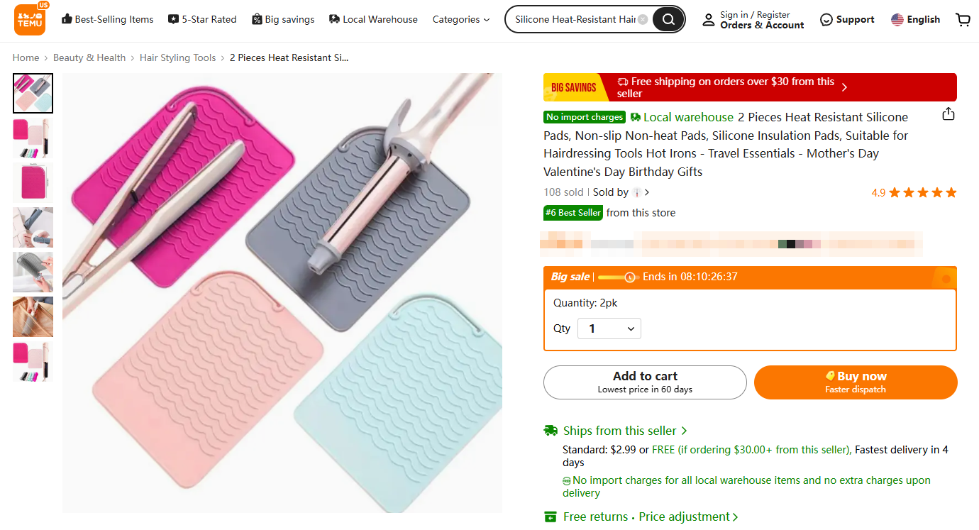 Silicone Heat-Resistant Hair Tool Mat