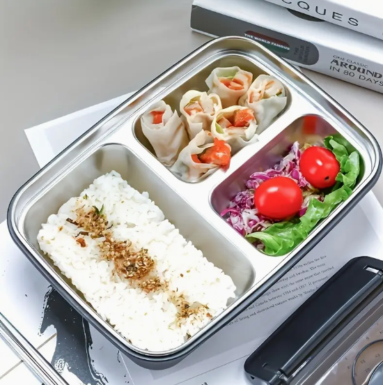 Lunch Box with Built-In Utensils