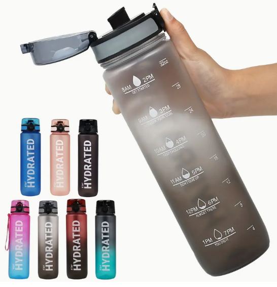 Leakproof Water Bottles with Time Markers