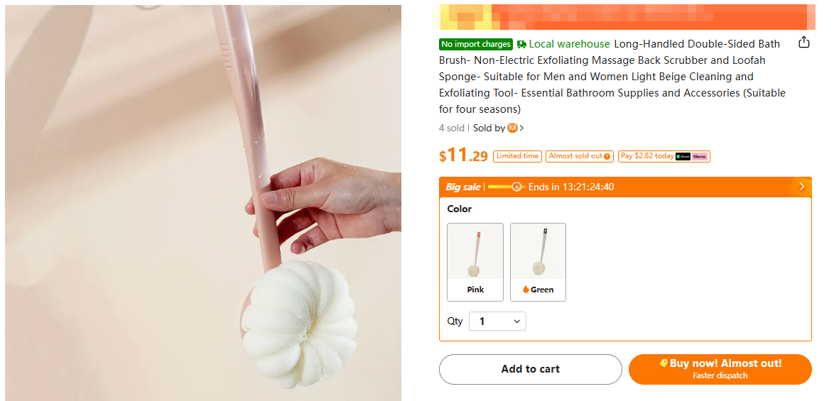 Exfoliating Bath Sponges & Body Brushes