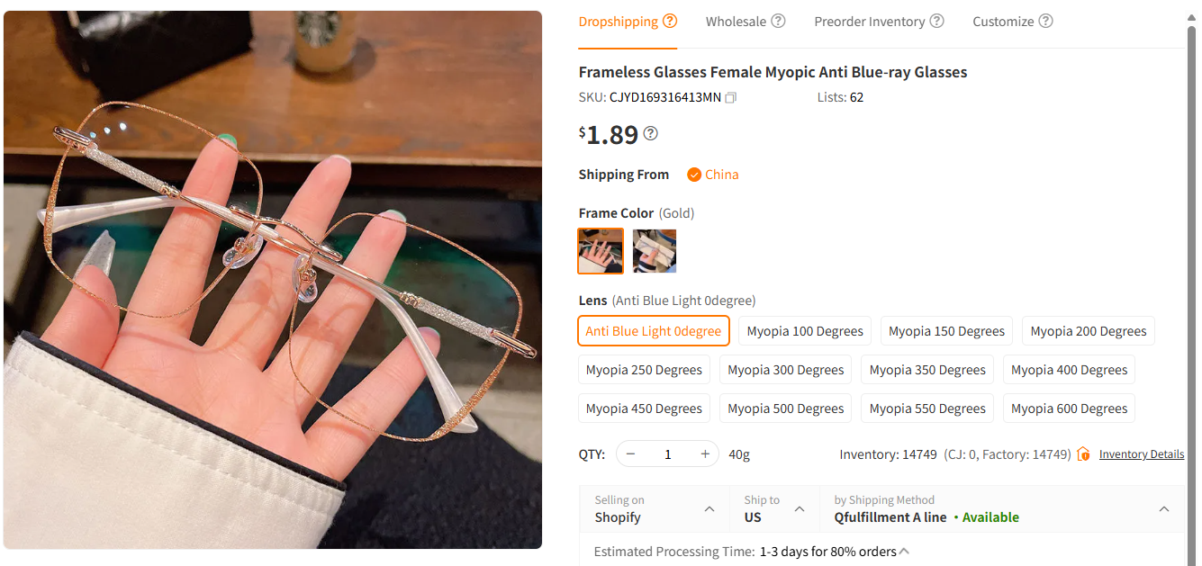 Chic Rimless Eyewear