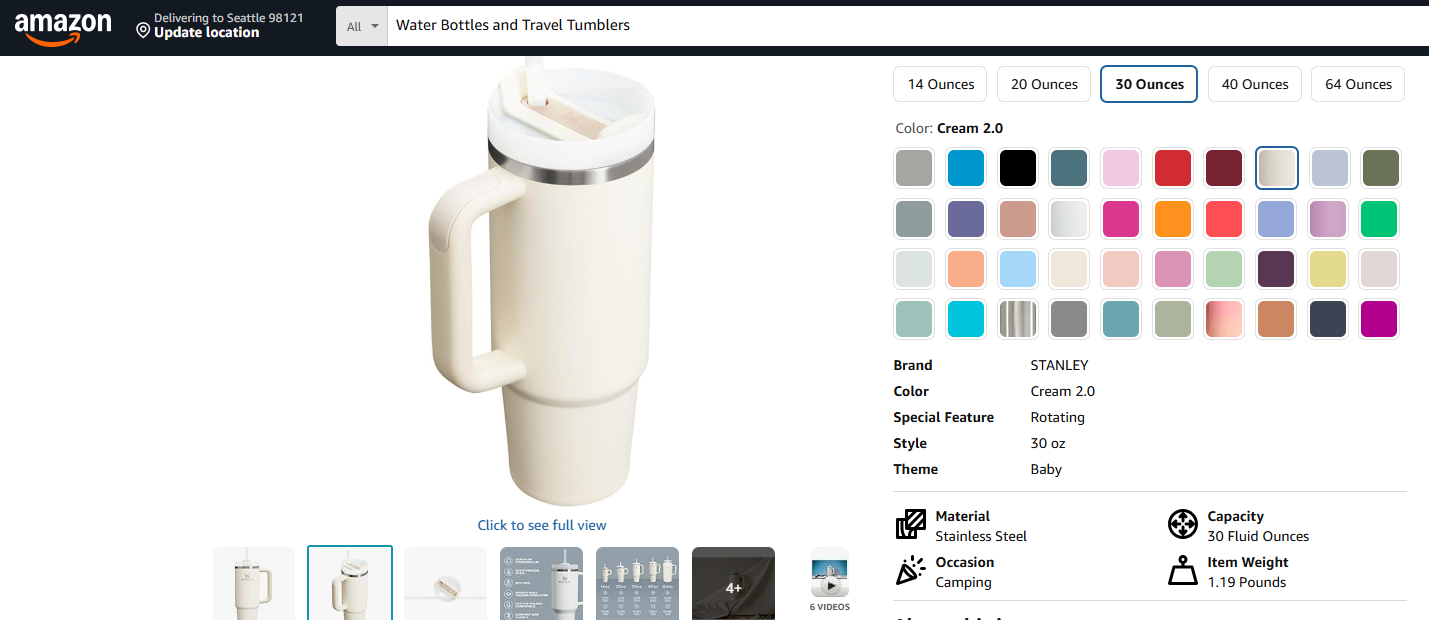 Water Bottles and Travel Tumblers