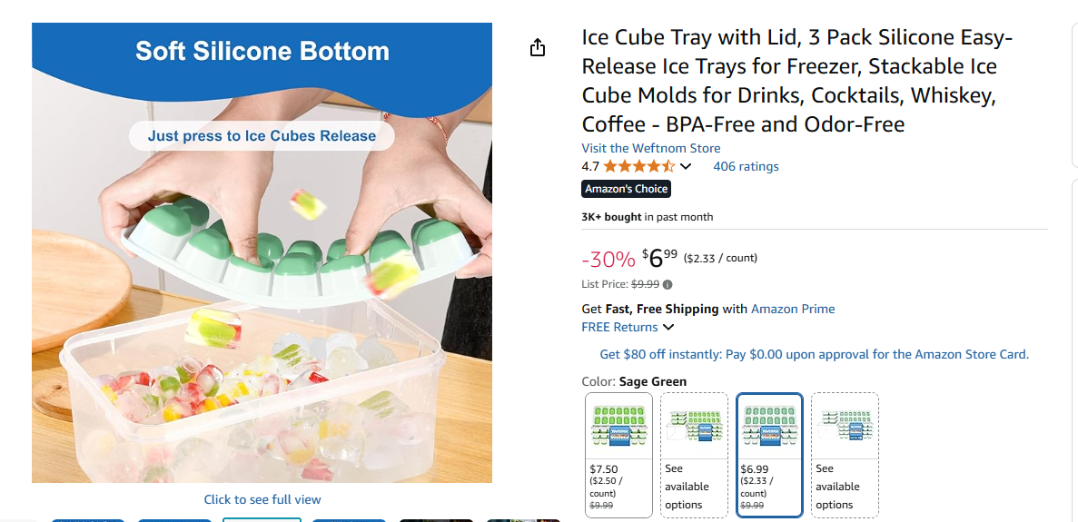 Silicone Ice Cube Trays