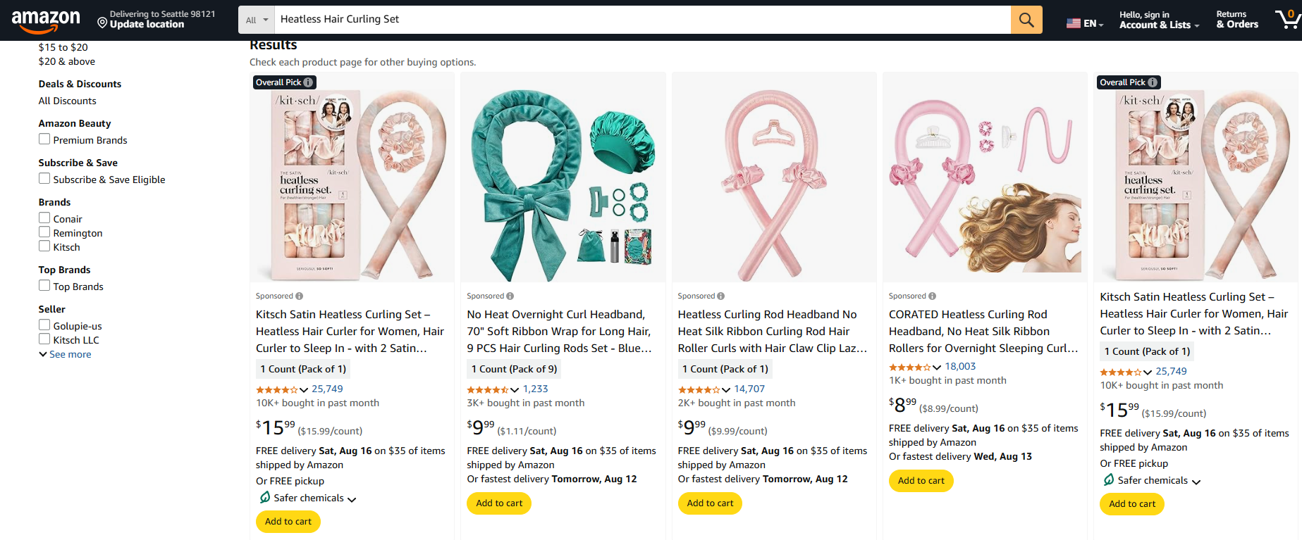 Heatless Hair Curling Set