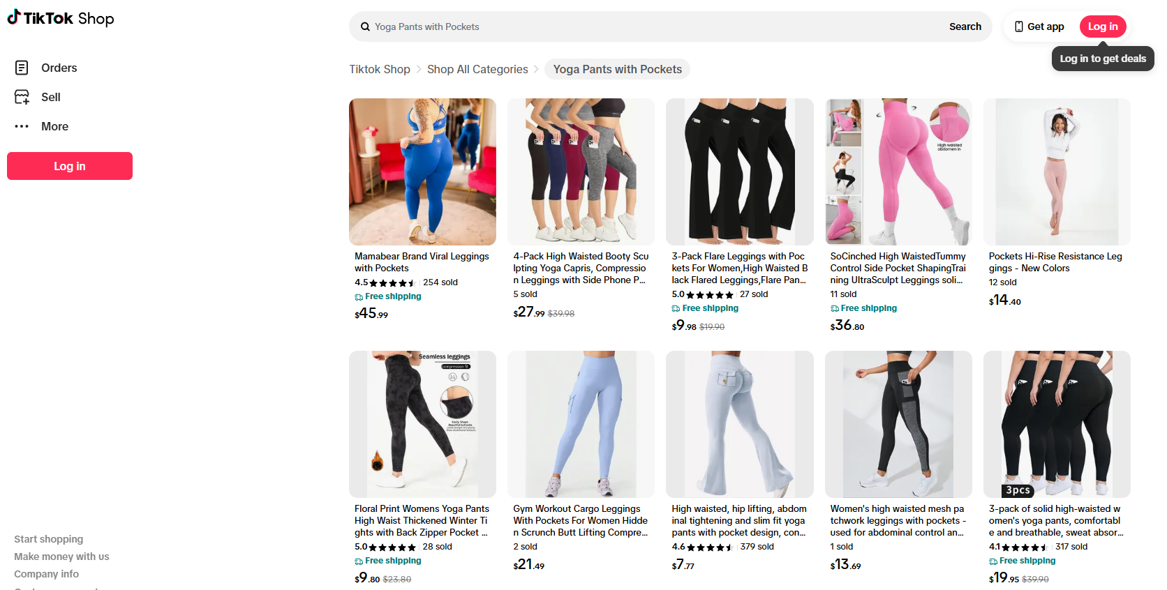 Yoga Pants with Pockets