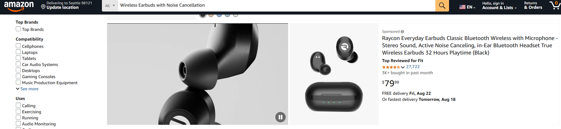 Wireless Earbuds with Noise Cancellation