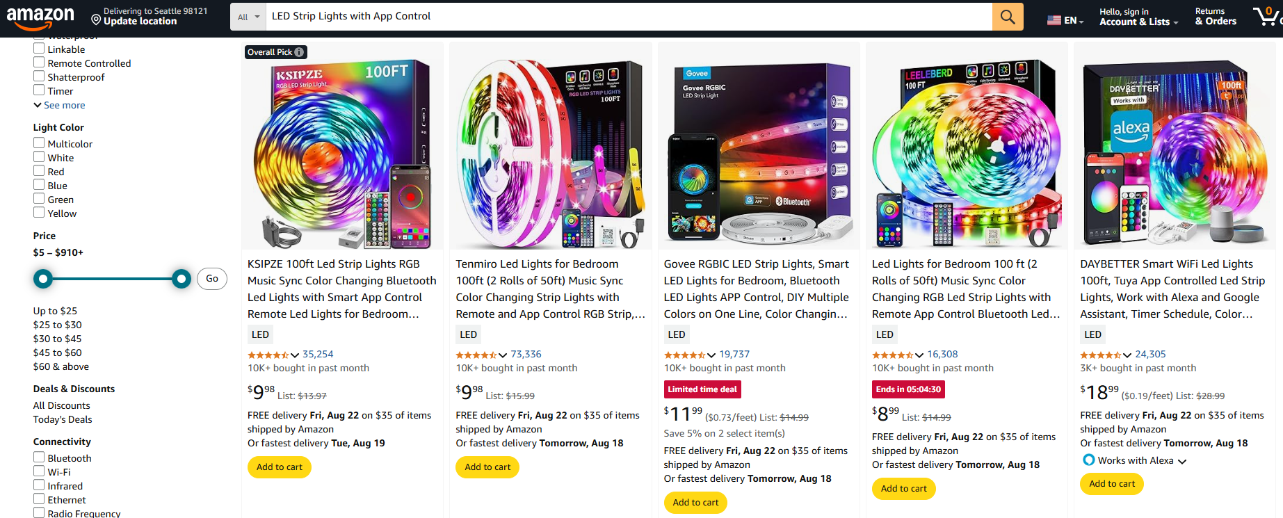 LED Strip Lights with App Control