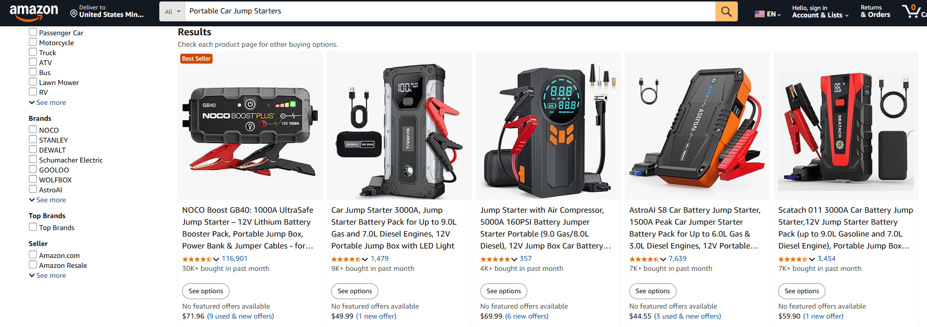 Portable Car Jump Starters