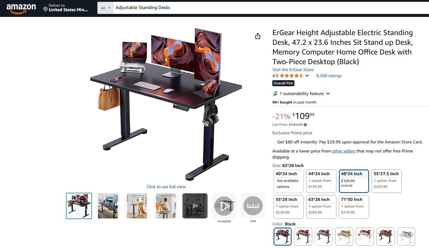 Adjustable Standing Desks