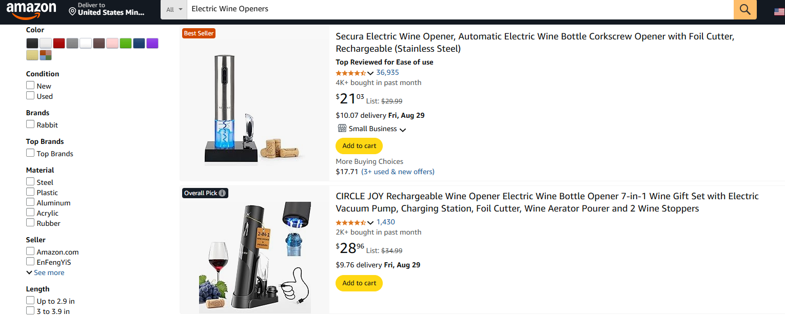 Electric Wine Openers