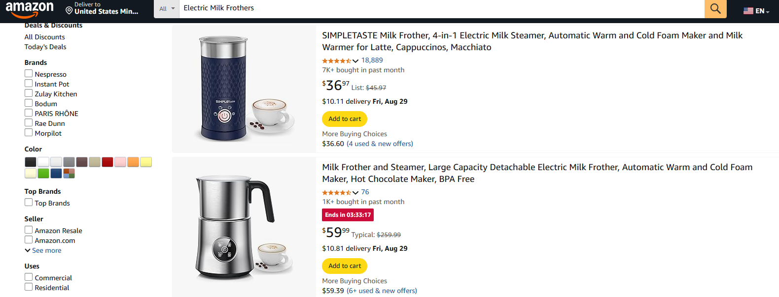 Electric Milk Frothers