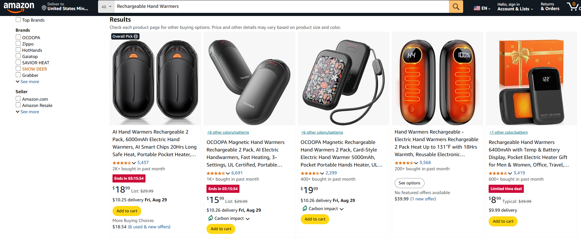 Rechargeable Hand Warmers