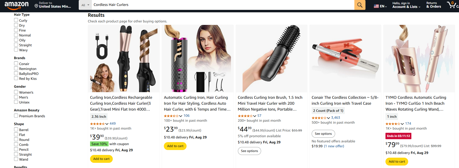 Cordless Hair Curlers